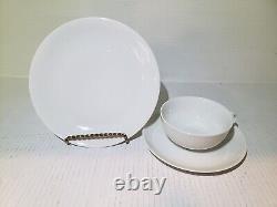 White Arzberg Dinnerware Plates, Mugs, Saucers, Creme Pitcher, Sugar Bowl Dishes