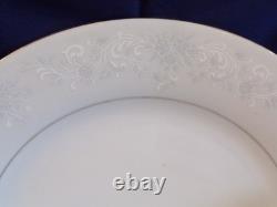 White China Dinnerware Set by China Pearl Annie Service for 6 Floral Rim 30Pc