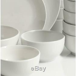 White Christmas Dinnerware Set Service for 8 Microwave Dishwasher Safe 40 Pieces