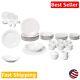 White Dinnerware Set 45 Piece Microwave & Dishwasher Safe Round Shape