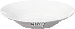 White Dinnerware Set 45 Piece Microwave & Dishwasher Safe Round Shape