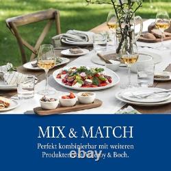 White Floral 16-Piece Dinnerware Set Service for 4, Microwave Safe Porcelain