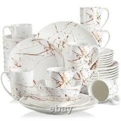 White Porcelain Ceramic Dinnerware Set for 4 8 12 SKU 70026