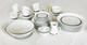White Porcelain China Complete Block Espana Platino + 8 Place Setting +Extras