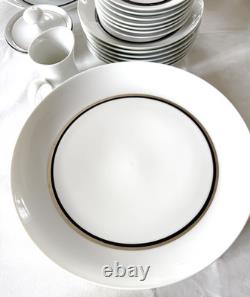 White Porcelain China Complete Block Espana Platino + 8 Place Setting +Extras