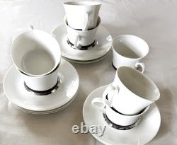 White Porcelain China Complete Block Espana Platino + 8 Place Setting +Extras