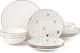 White Trianna 12-Piece Dinnerware Set, 16.20 LB