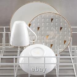 White Trianna 12-Piece Dinnerware Set, 16.20 LB