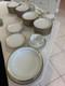 White and Golden porcelain dinner Limoges set complete with 60 pieces