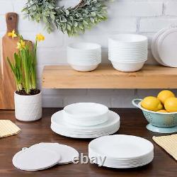 White bowl set, 66 pieces