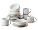 White round stoneware 16 pieces Dinnerware Set