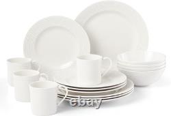 Wickford 16-Piece Dinnerware Set, 15.75 LB, White
