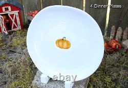 Williams-sonoma Sugar Pumpkin Dinner Set -nib- Fall Into Sweet Table Service