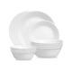 Winter Frost White 16-Piece Dinnerware Set (Service for 4) in White