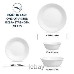 Winter Frost White 16-Piece Dinnerware Set (Service for 4) in White