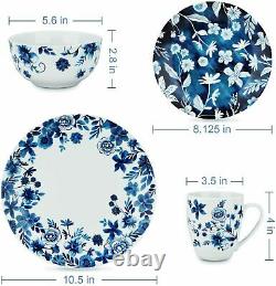 ZYAN Dinnerware Set16 piece Stoneware dinner plate Dish bowl Mug tableware Round