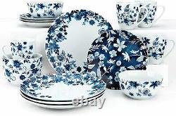 ZYAN Dinnerware Set16 piece Stoneware dinner plate Dish bowl Mug tableware Round