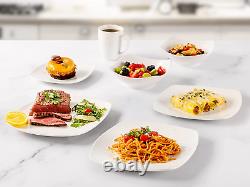 Zulay 16 Piece Dinnerware Sets Porcelain White Dinnerware Set, Premium Quality